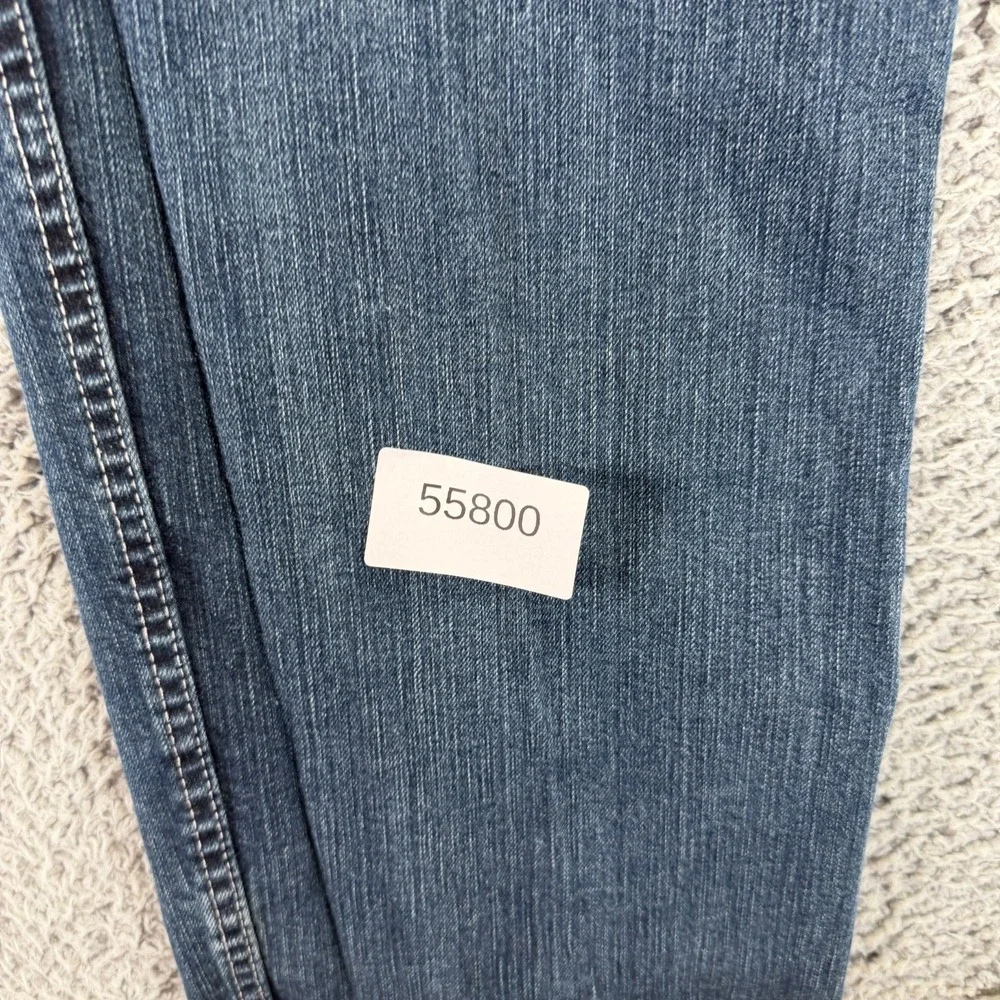 Levi's 505 Jeans Men 38x30 Blue Cotton Denim Straight Leg Workwear Faded Stretch